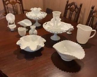 Milk Glass serving pieces