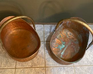 Close up pics - Inside Copper Log Buckets