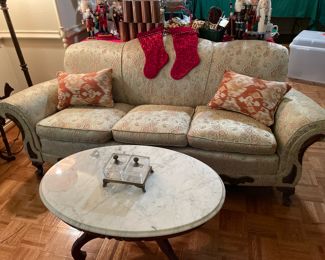 Vintage Sofa - Brocade material.  Very good condition.  Very good condition.  