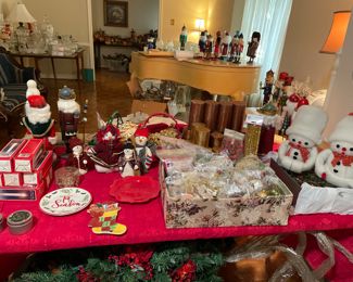 Holiday decorations and Candles. 