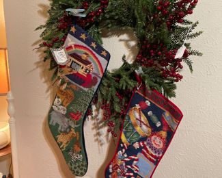 Wreath and stockings