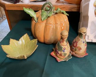 Pumpkin Soup Tureen and misc decor