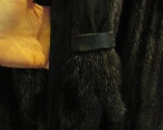 Belt ends for Black Sable Mink Coat