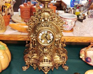 Vintage Franz Hermle Italian German Brass Mantle Clock