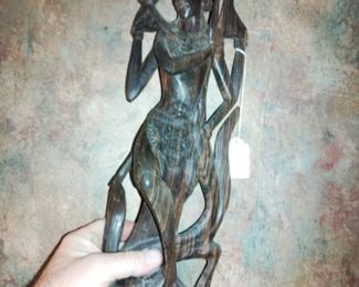 Vintage (1930) wood carved Balinese Garuda Sculpture