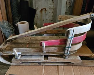 Vintage wood sled