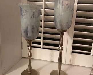 CANDLE HOLDERS BLUE