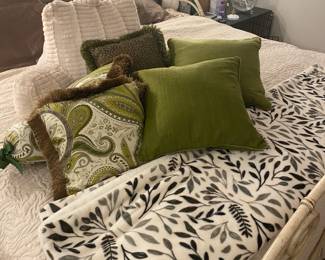 GREEN PILLOW SET FROM BEDROOM