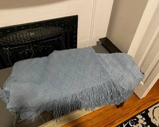 Steel Blue Window Pane Throw