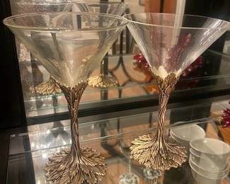 PEWTER MARTINI GLASSES
