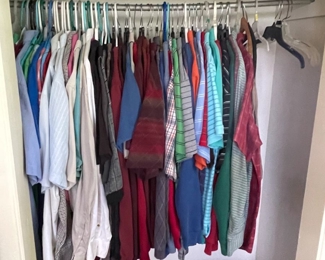 Men shirts, jackets, caps, and shoes sizes L/XL