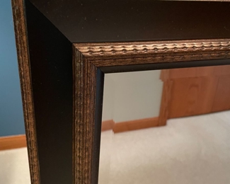 Additional view of frame from gold and black framed mirror ~