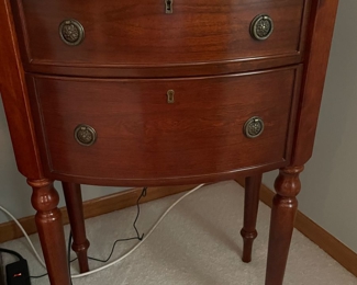 Accent table w/ 2 drawers,  32"H x 27"W x 15"D,  $125