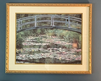 Framed Bridge print, 38"W x 31"H,  $30