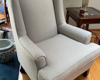 Grey accent arm chair, 32"W x 38"D x 42"H,  $399