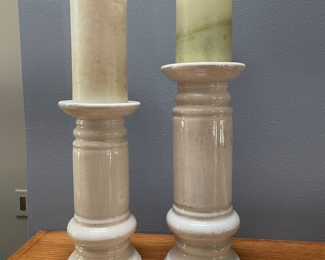 Ceramic candlesticks, 9", 12",  $14