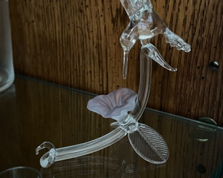 Glass hummingbird and flower, approx 5-6"H,  $12
