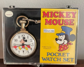 Vintage Mickey Mouse Pocket Watch set, $135