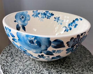Pier 1 blue floral bowl,  $10