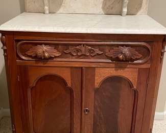Vintage/Antique marble top washstand cabinet, 29"W x 16"D x 41"H,  $175
