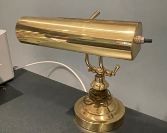 Brass desk lamp, $40