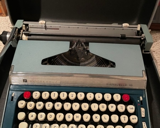 Vintage Penncrest Caravelle 12 typewriter in original case,  $55