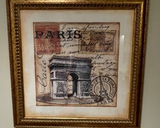 Framed Paris print, 24" x 24",  $30