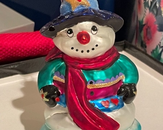 Christopher Radko Warm & Wooly Snowman (1999),  $40