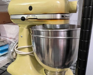 Kitchen Aid mixer with all attachments,  $110