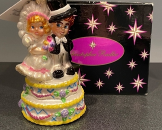 Christopher Radko Cake Walk Wedding Bride & Groom ornament, $30
