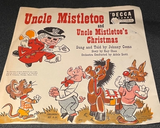 Johnny Coons Uncle Mistletoe & Uncle Mistletoe’s Christmas 88081-78 Record #5154, 1951, $20