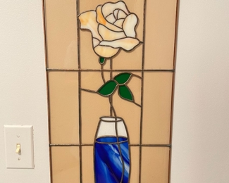 Stain glass window, Approx  30"H,  $75