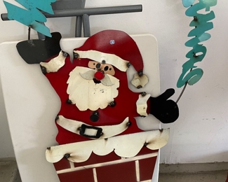 Santa in chimney lawn decor.  $30