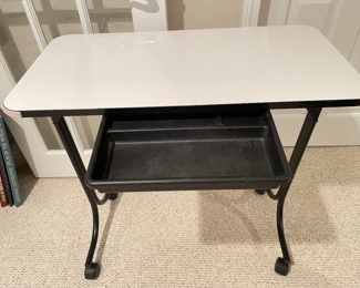 Portable bedside table w/drawer, (Collapsible)$40