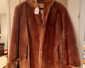 Faux fur jacket, lined, Medium, $58