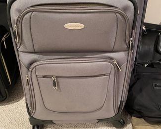 Samsonite grey luggage, small,  $25