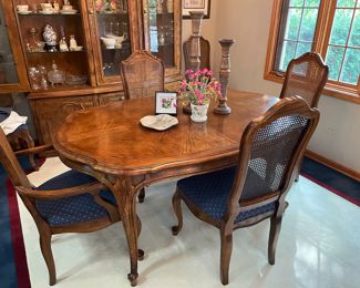Century table, 6 chairs, + 2 leafs,  $495