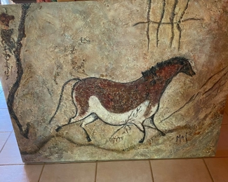Beautiful signed cave art picture