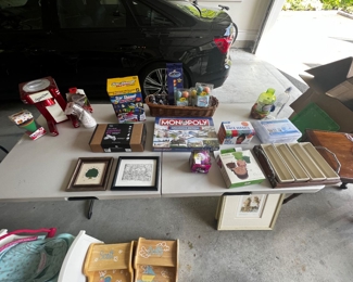 Kids stuff, games, chalk, frozen ice machine