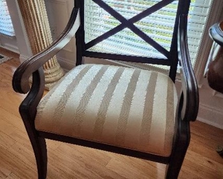 Traditional Upholstered Cross Back Chair