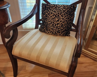 Traditional Upholstered Cross Back Chair