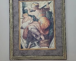 Sibyla Libica from the Sistine Chapel Framed Art Print