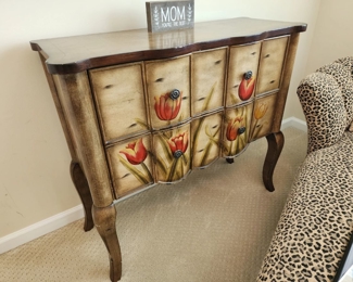 Decorative Hand Painted Two Drawer Chest