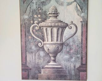 Tuscan Urn Print on Wood Art