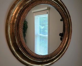 Round Gilded Mirror