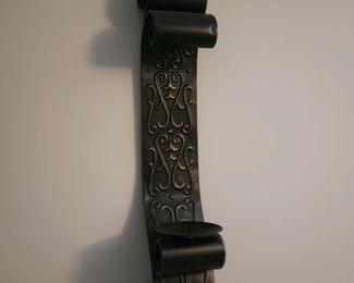 Metal Wall Sconce Pillar Candle Holder