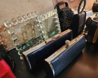 Purses, Clutches, and Glass Frames