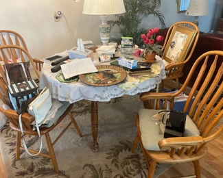 . . . a nice oak dining table and chairs