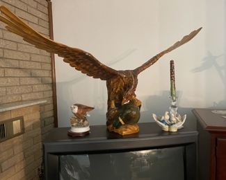. . . this is a Polish wood-carved eagle conquering a mallard duck and it is magnificent