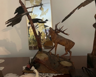 . . . this is a wood-carved elk -- also magnificent